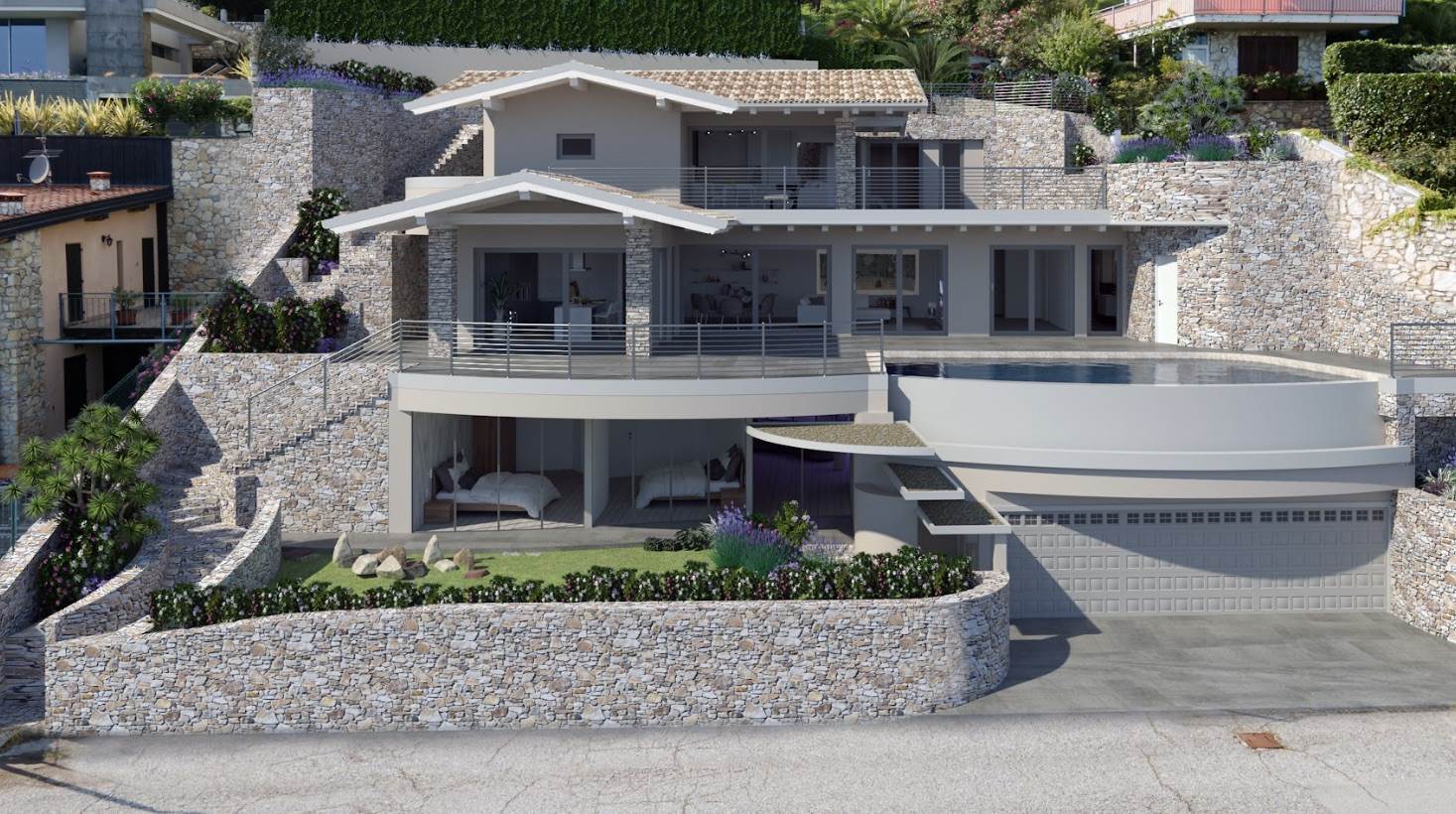Villa completa render